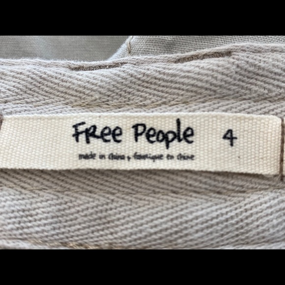 FREE PEOPLE BEIGE PANTS SIZE 4 - Picture 15 of 16